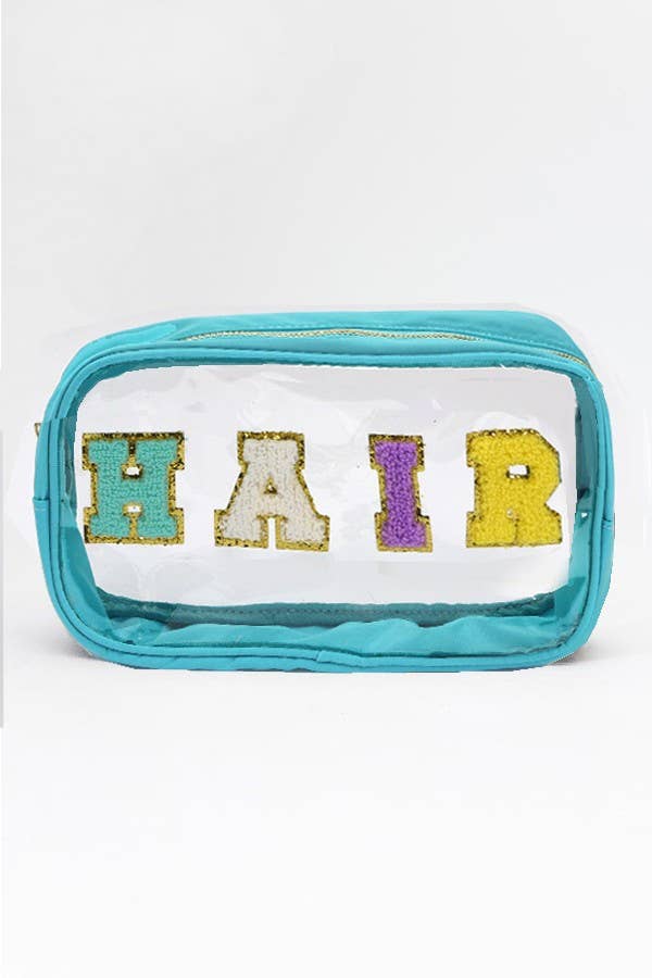 LARGE CLEAR STUFF TRAVEL COSMETIC MAKEUP POUCH